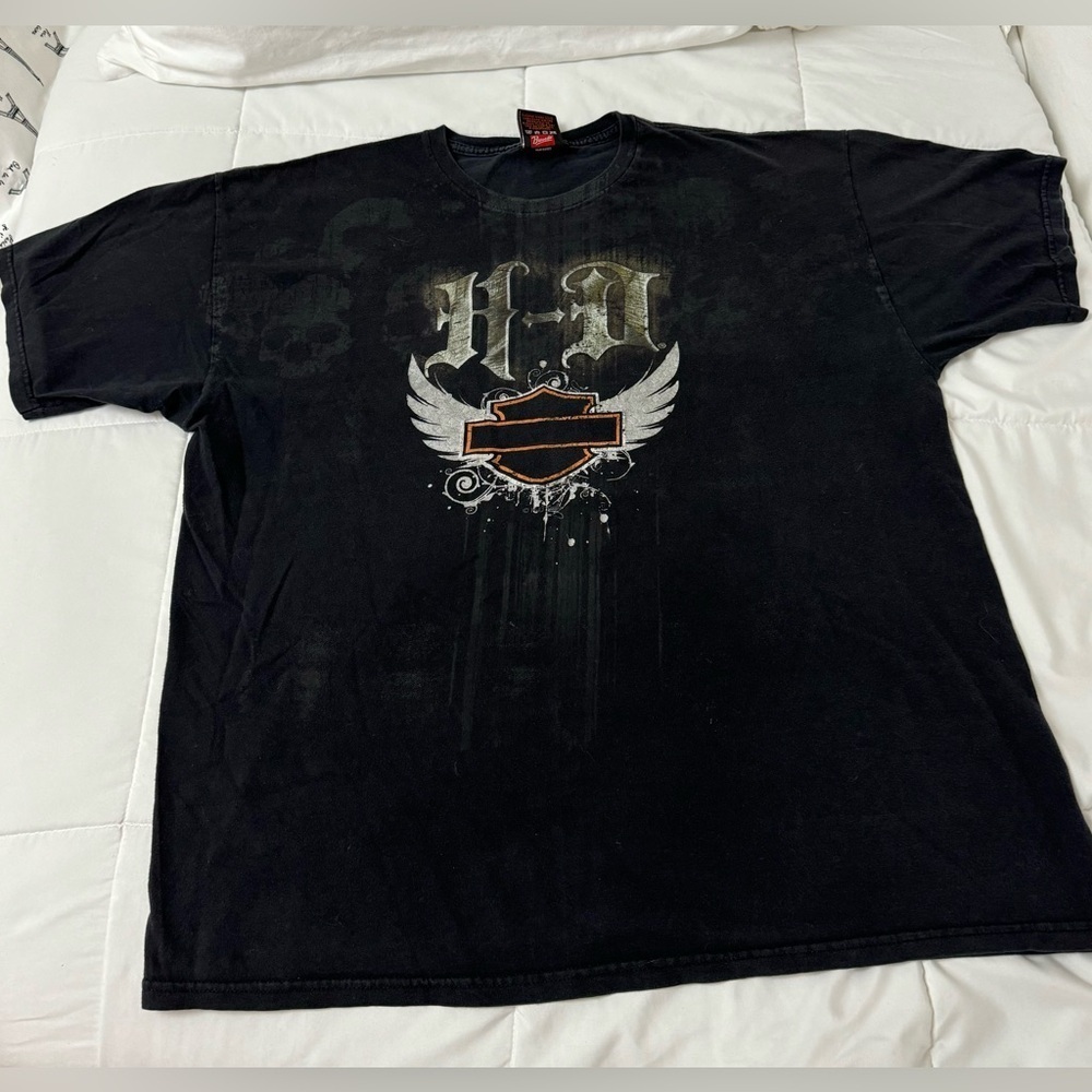 Harley-Davidson Graphic Skull Jamaica Respect Mon! Distressed XL Thrasher Cotton